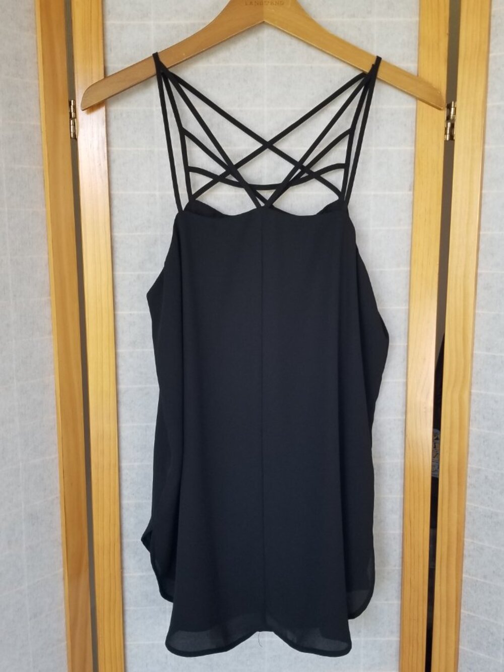 Express Barcelona Cami Tank Top Black Size Medium Strappy Flowing Fit